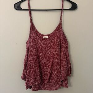 Hollister Burgundy Patterned Cami